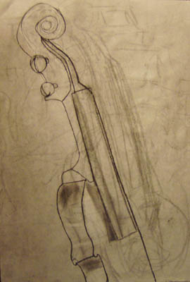 Violin line drawing