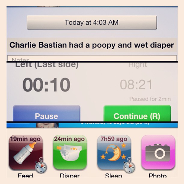 Poop. Eat. Back to sleep.  #mommylife #charliebastian #babyconnectapp