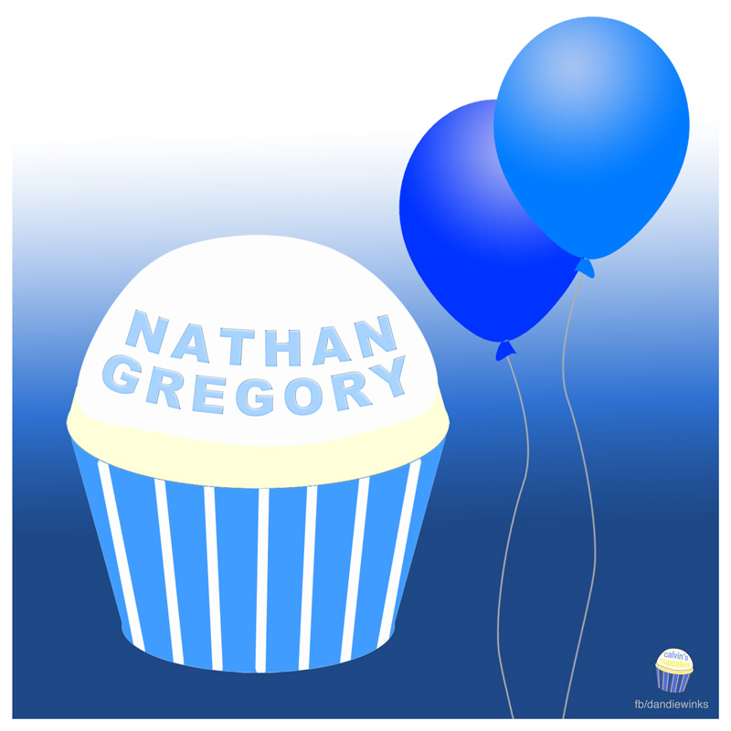 Nathan Gregory's 2nd Birthday Cupcake