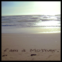 "I am a mother" at Ocean Beach, San Francisco