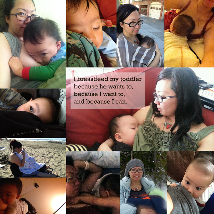 I breastfeed my toddler because he wants to, because I want to, and because I can.