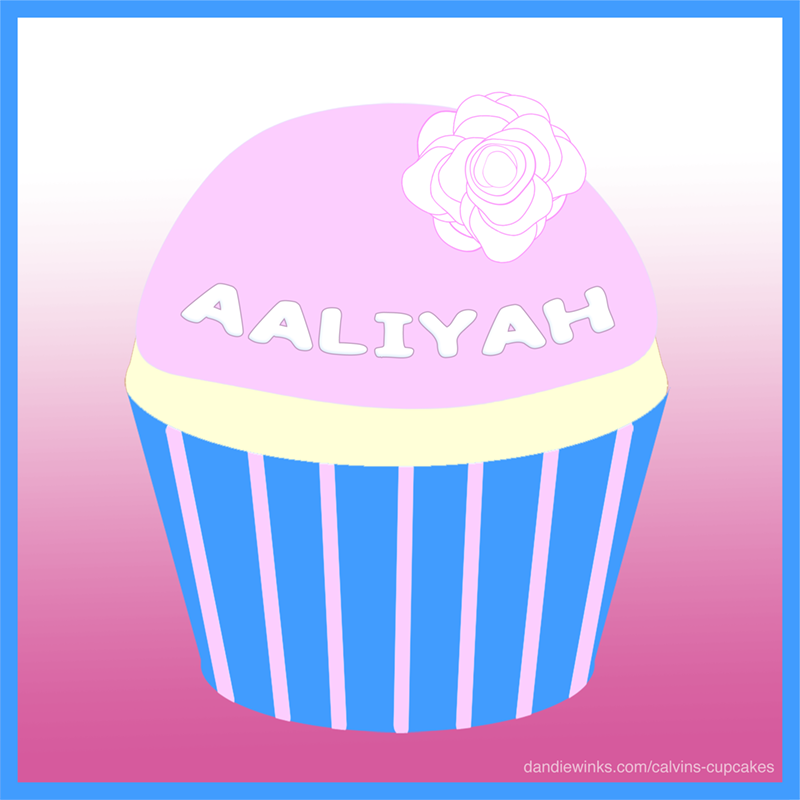 Aaliyah's remembrance cupcake