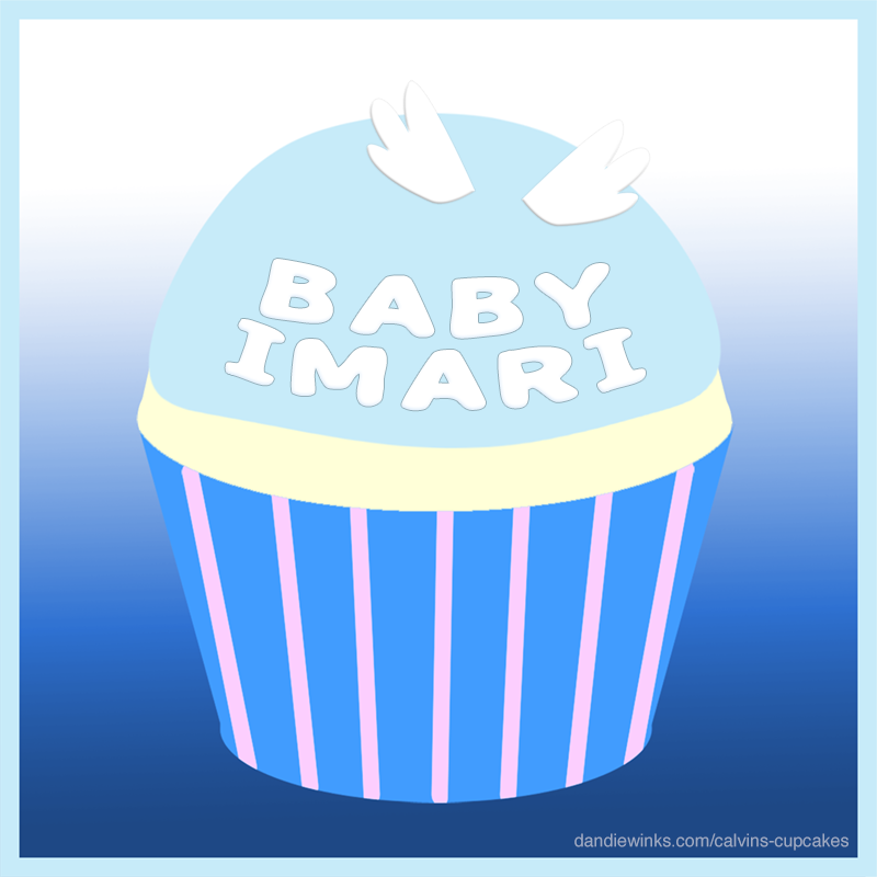 Baby Imari's remembrance cupcake