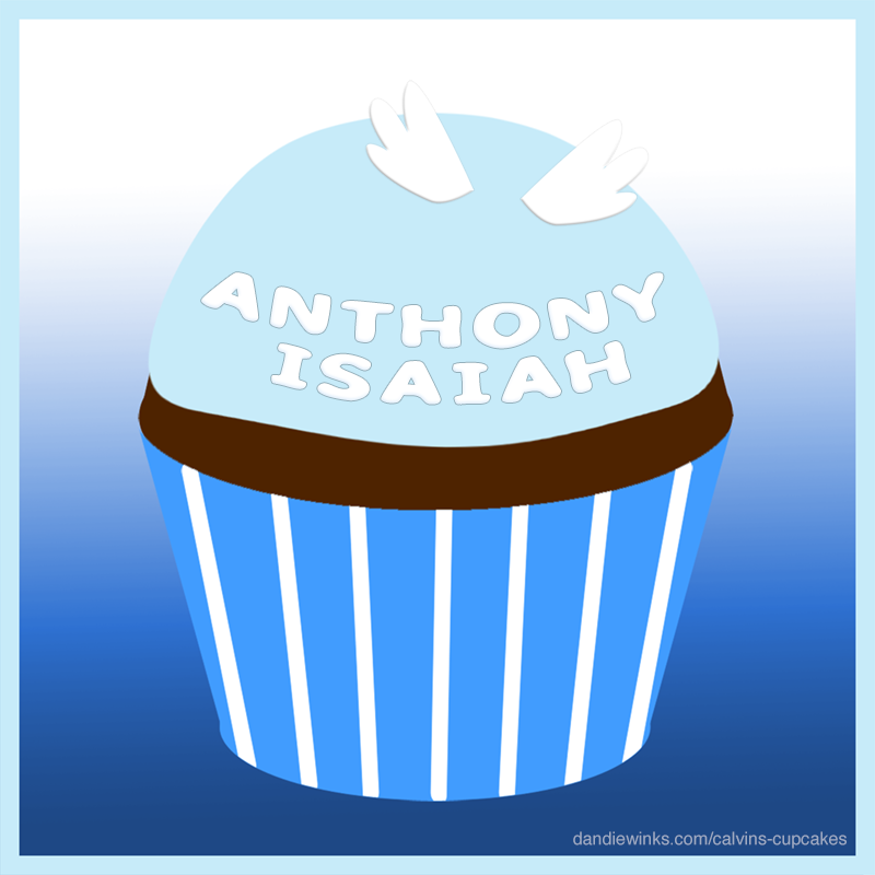 Anthony Isaiah's remembrance cupcake
