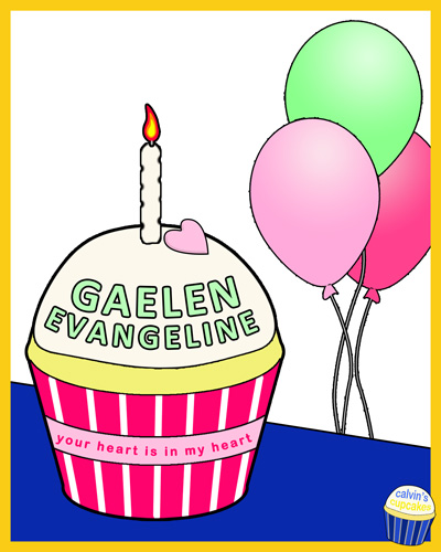 Gaelen's 1st remembrance cupcake