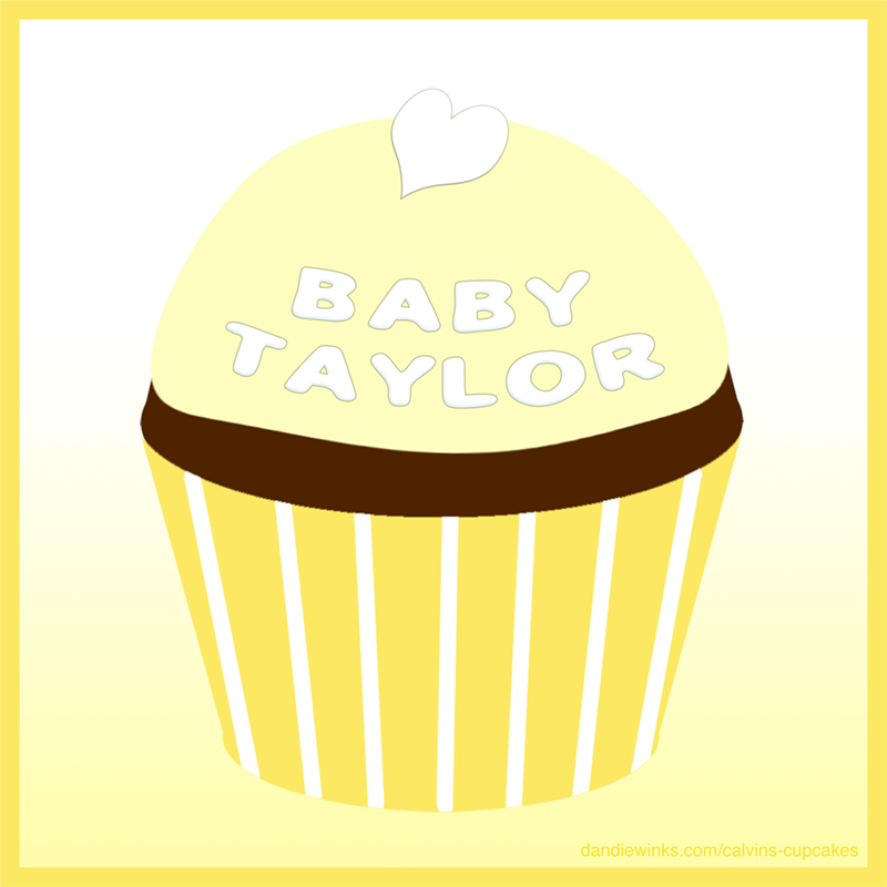 Baby Taylor's remembrance cupcake